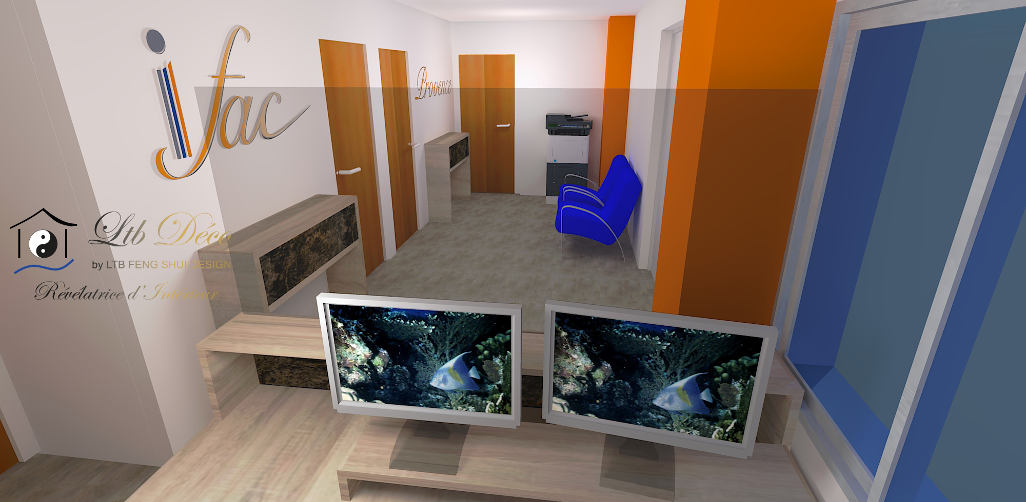 Visuel 3D présentation du projet de décoration d'intérieur