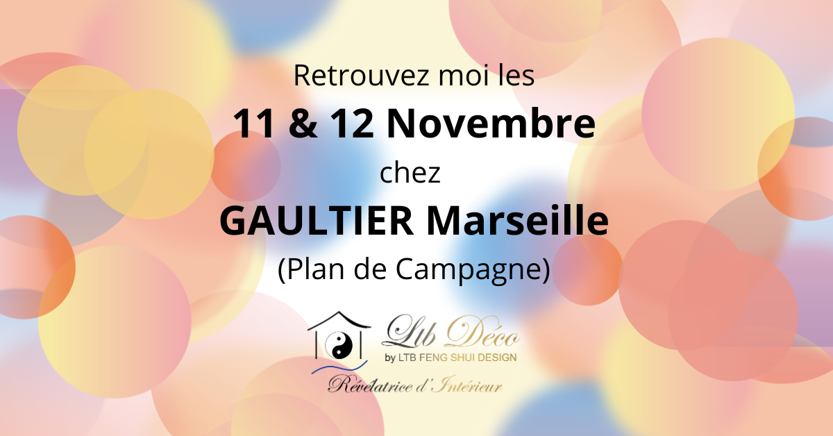 LTB DÉCO sera présente les 11 et 12 novembre 2023 chez Gautier Plan de Campagne - Marseille, pour une animation Déco. L'occasion de nous rencontrer !